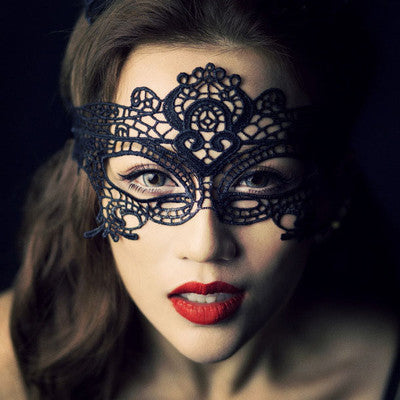 夜店女王！ 蕾丝镂空眼罩面具 - 伊人成人情趣用品
