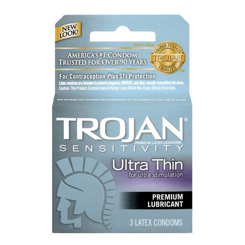 Trojan木马 超薄感受避孕套 3只 - 伊人成人情趣用品
